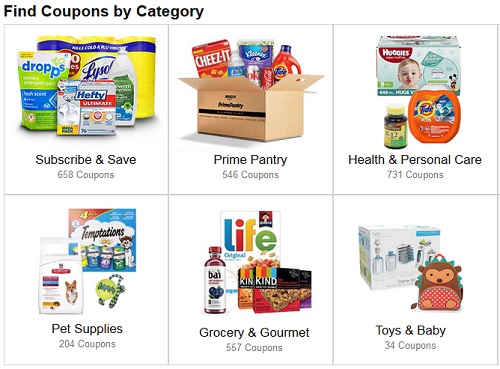 Image: Amazon Coupons | Enjoy coupon savings without the hassle of clipping | Showcases coupon discounts from top brands within Grocery, Health and Beauty, Electronics, Home Improvement, Movies, and more