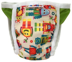 Image: Bummis Potty Pant | Stretchy lightweight side panels make for a trimmer fit | Looks like underwear | natural cotton hemp fabric for maximum comfort