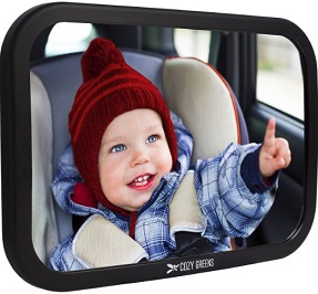 Image: Cozy Greens Back Seat Baby Mirror | To Support Those Eyes in the Back of Your Head