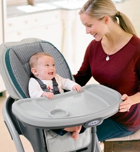 Image: Graco Blossom 4 in 1 High Chair Seating System | convertible high chair adjusts to your growing child's seating needs