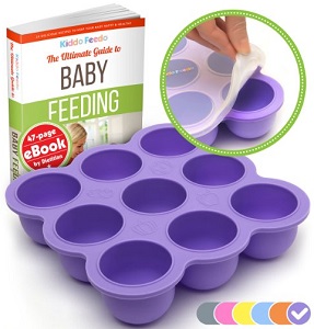 Image: iddo Feedo Freezer Tray/Baby Food Storage | FDA above approved premium quality food-grade silicone | naturally bacteria resistant and free of any BPA's, phthalates, PVC, latex, lead, nitrosamines or other toxins