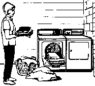 Image: woman doing diaper laundry