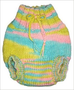 Image: Pea Patch Diaper Soaker Knitting Pattern - cozy, very cute alternatives to rubber or nylon pants