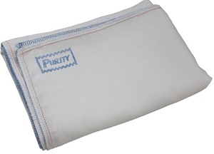 Image: Purity Adult Flat Diaper | perfect blend of luxurious softness, superior absorbency and rugged durability | 100 % Cotton Gauze Weave | Dry quicker than prefolds