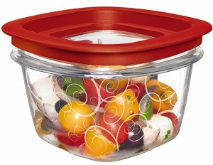 Image: Rubbermaid Easy Find Lid Premier Food Storage Container - easy to seal and remove lid