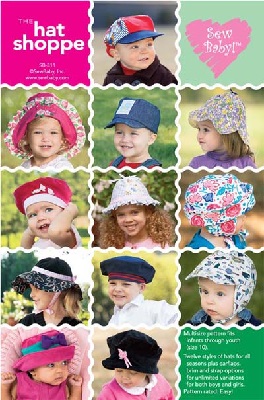 Image: SewBaby! The Hat Shoppe printed pattern | twelve styles of hats for boys and girls | Hats for all seasons