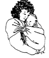 Image: mom wearing baby sling