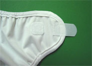 Image: detail of closure system for Bummis Super Whisper Wrap
