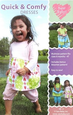 Image: SewBaby! Quick and Comfy Dresses Pattern | no buttons, zippers, or facings to slow you down | Multi-size pattern