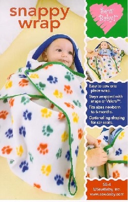 Image: SewBaby! Snappy Wrap Pattern | secure swaddling feeling young babies crave | makes a lovely receiving blanket