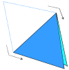 Image: square diaper folded into triangle